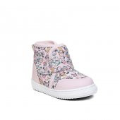 Albishoes Kız Çocuk Kız Bebek Baskılı Desenli Figürlü Cırtlı Kışlık Ayakkabı Çocuk Bebek Bot (22-30) - 2