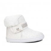 Albishoes Püsküllü Kürklü Kız Çocuk Kız Bebek Taşlı Cırtlı Kışlık Ayakkabı Çocuk Bebek Bot (21-30) - 1