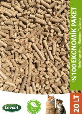 KEDİ KUMU 20 LT 100 ÇAM PELETİ VE ORGANİK EKO PAKET - 3