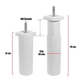 Aspen 6'lı Set Mobilya Tv Ünitesi Çekyat Koltuk Kanepe Baza Destek Ayağı Ayakları 15 Cm Krom M8 - 2