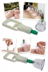 12li Kupa Vakumlu Çekme Masaj Aleti Hacamat Masaj Pompası Hacamat Kupası Masaj Seti thumbnail 1