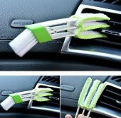 Oto Araç Içi Çok Amaçlı Temizlik Fırçası Yeşil Klima Temizleyici Detaylı Toz Fırçası - 1