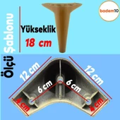 Aspen 6'lı Set Mobilya Tv Ünitesi Koltuk Kanepe Konsol Destek Ayağı Ayakları 18 Cm Koyu Ceviz - 2