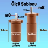 6'lı Set Mobilya Tv Ünitesi Çekyat Koltuk Kanepe Destek Ayağı 12 Cm Koyu Ceviz Baza Ayakları M8 - 3