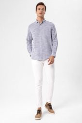 Köşeli Manşet Regular Kalıp Düz Gömlek thumbnail 2