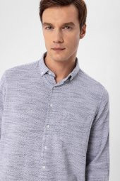 Köşeli Manşet Regular Kalıp Düz Gömlek thumbnail 4