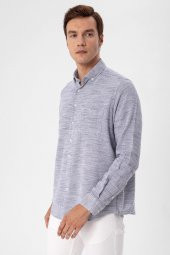 Köşeli Manşet Regular Kalıp Düz Gömlek thumbnail 5