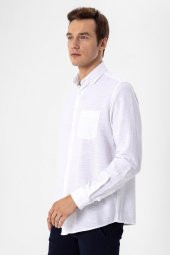 Köşeli Manşet Regular Kalıp Düz Gömlek thumbnail 10