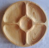 Hsgl Ahşap Kızılçam Ağacı Sunum ve Servis Tabağı 25 cm - 1