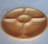 Hsgl Ahşap Kızılçam Ağacı Sunum ve Servis Tabağı 25 cm - 2