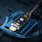 Baseus Süper Hızlı 100W 2 Metre Type C To Type Şarj ve Data Kablosu, Kopmaz Halat Kablo 480 Mb Hızlı - 3