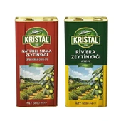 Kristal Naturel Sızma ve Riviera Zeytinyağı 5 litre 2 li Set - 1