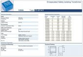 Trafo El-Kom 5VA 2x6V mavi RN142241 2x417 mA - 2