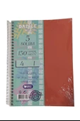 Orta Boy 4+1 Ayraçlı Defter 5 Konulu 150 Yaprak 1 Adet 4 Kareli 1 Çizgili Spralli Plastik Kapak Seperatörlü 18x25 cm - 2