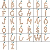 925 Ayar Gümüş Nazar Rose U Harfi Kadın Gümüş Kolye thumbnail 2