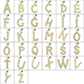 925 Ayar Gümüş Nazar Gold K Harfi Kadın Gümüş Kolye thumbnail 2