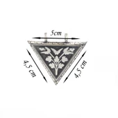 925 Ayar Gümüş Üçgen İçi Açılabilen Çiçek Muskalık Gümüş Kolye thumbnail 5