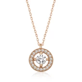 925 Ayar Gümüş Minimal Yuvarlak Tektaş Bayan Gümüş Kolye thumbnail 1