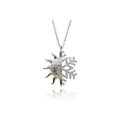 925 Ayar Gümüş Güneş Kartanesi Kadın Gümüş Kolye thumbnail 1