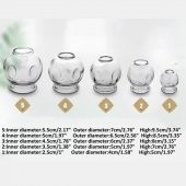 Cam Masaj & Hacamat Kupası No:1 Küçük Boy 4 Adet - 3