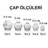 Cam Masaj & Hacamat Kupası No:2 Küçük Boy 4 Adet - 2