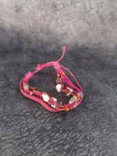 Bileklik Halhal Plaj Deniz kabuklu Boncuklu Ayarlanabilir Çoklu Bileklik thumbnail 3