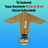 Sedef 6'lı Set Mobilya Tv Ünitesi Çekyat Koltuk Kanepe Destek Ayağı 12 Cm Koyu Ceviz Baza Ayakları thumbnail 3