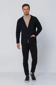 CEKMON Erkek Regular Fit Çok Cepli Düğmeli Astarsız Örme Blazer Rahat Ceket - 9