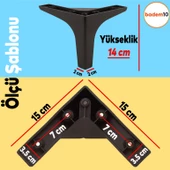 Sedef 6'lı Set Mobilya Tv Ünitesi Koltuk Kanepe Destek Ayağı 14 Cm Siyah Baza Ayakları M8 Destek thumbnail 3