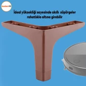 Sedef 6'lı Set Mobilya Tv Ünitesi Koltuk Kanepe Destek Ayağı 14 Cm Ahşap Desenli Baza Ayakları - 8