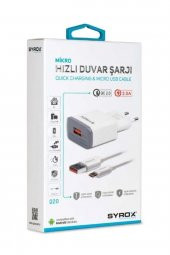 Micro Usb Hızlı Ev Şarj Aleti 2.0a Q20 Beyaz - 2