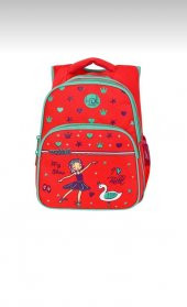 Ölmezler Mercan Balerin Desenli Ilkokul Sırt Çantası Ve Beslenme Çantası Kırmızı - 3