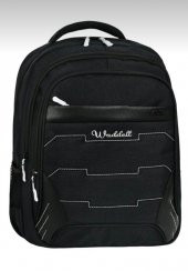 Ölmezler Oval Kırçıl Dört Gözlü Okul Sırt Çantası Siyah - 1