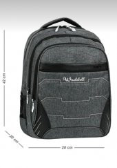 Ölmezler Oval Kırçıl Dört Gözlü Okul Sırt Çantası Gri - 3