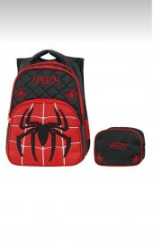Ölmezler Örümcek Desenli Ortapedik Ilkokul Çantası Ve Beslenme Çantası - 1