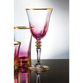 Kcd Soprano Pembe 49 Parça Cam Sofra Sunum Çeyiz Seti Su Bardak Takımı Kesme El Dekor thumbnail 1