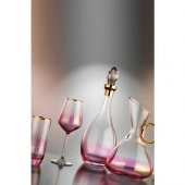 Kcd Bolero Pembe 31 Parça Cam Sofra Sunum Çeyiz Seti Su Bardak Takımı Kesme El Dekor Pembe thumbnail 1