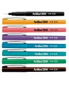 Artline 200 Fine 04 mm İnce Uçlu Yazı ve Çizim Kalemi 8li Set - 1