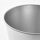 Çelik Saksı, Galvanizli Gümüş Renk MeridyenDukkan 15 cm İç-Dış Mekan Kullanımı - 2