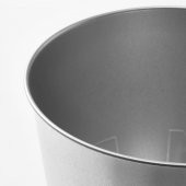 Çelik Saksı, Galvanizli Gümüş Renk MeridyenDukkan 19 cm İç-Dış Mekan Kullanımı - 2