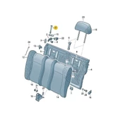 Seat İbiza 1993-2002 Arka Koltuk Yatırma Mandalı Çubuğu 1H0885683 thumbnail 2