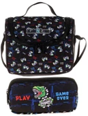 Kaukko Siyah Oyun Konsolu Isı Yalıtımlı Beslenme Çantası ve Kalemlik Seti - Erkek Çocuk thumbnail 1