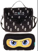 Kaukko Siyah Ninja Isı Yalıtımlı Beslenme Çantası ve Kalemlik Seti - Erkek Çocuk thumbnail 1