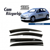 Cam Rüzgarlığı Peugeot 206 1998-2012 Arası Mügen Tip Piano Black - 1