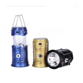 Güneş Enerjili Şarj Edilebilir USB Girişli Kamp Feneri Büyük Boy - 1