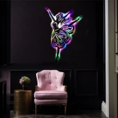 Veraart Işıklı Kadın ve Dans Temalı Tablo Alina Balerin Dekoratif Tablo Gece Lambası 80 cm - 6