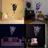 Veraart Işıklı Kadın ve Dans Temalı Tablo Alina Balerin Dekoratif Tablo Gece Lambası 100 cm - 11