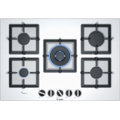 Bosch PPQ7A2B20 Wok Gözlü Beyaz Cam Ankastre Ocak - 1