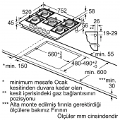 Bosch PPQ7A2B20 Wok Gözlü Beyaz Cam Ankastre Ocak - 5
