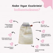 Silky Glows Hamam Vücut Kesesi - Beyaz (Vegan & Krep) - 5